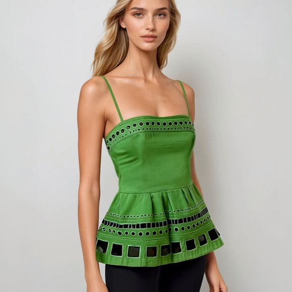 Anthropologie X Maeve Seaborne Corset Peplum Tank - Picture 2 of 11